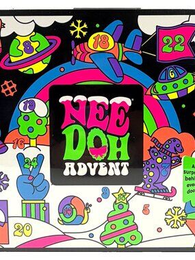 Schylling NeeDoh Christmas Advent Calendar - 24 Squishmas Sensory Toys - New